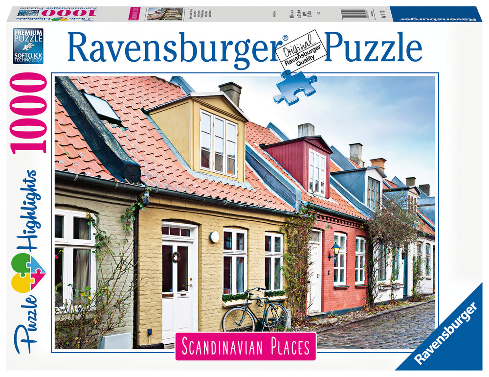 Puslespil Scandinavian Houses in Aarhus Denmark 1000 brikker