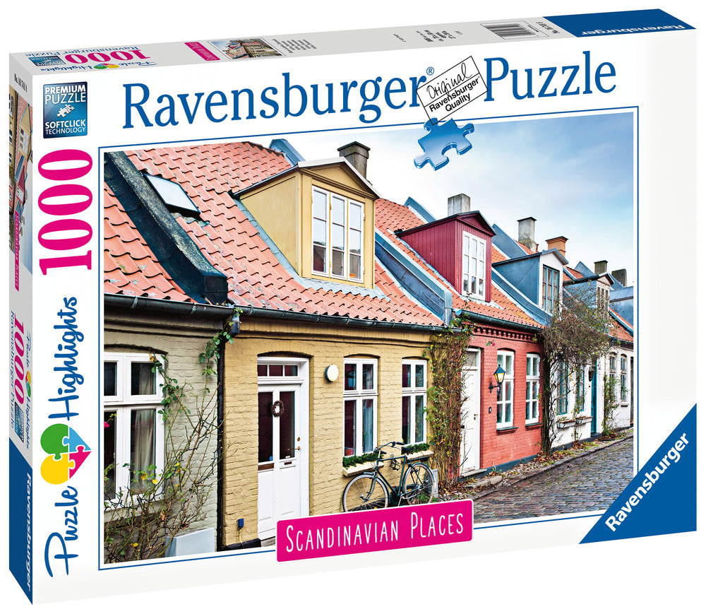 Puslespil Scandinavian Houses in Aarhus Denmark 1000 brikker