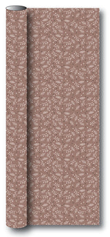 Gavepapir rose gold/brun metallic grene/stjerner 3 m x 70 cm