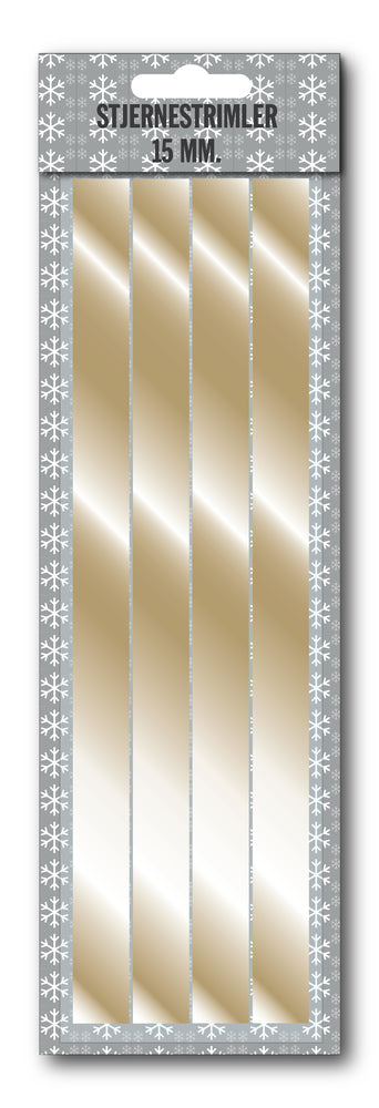 Stjernestrimler metallic 15 mm