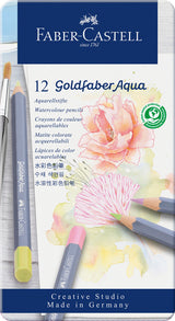 Akvarel farveblyant Faber-Castell 12 ass pastelfarver 3,3 mm
