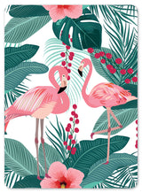 Diamond Art flamingoer/blade 13 x 18 cm