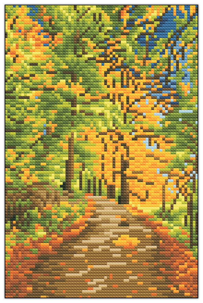 Diamond Art lærred skov 30 x 20 cm
