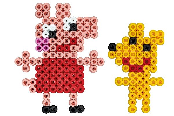 Hama Maxi Gurli Gris perler og stiftplade i bøtte