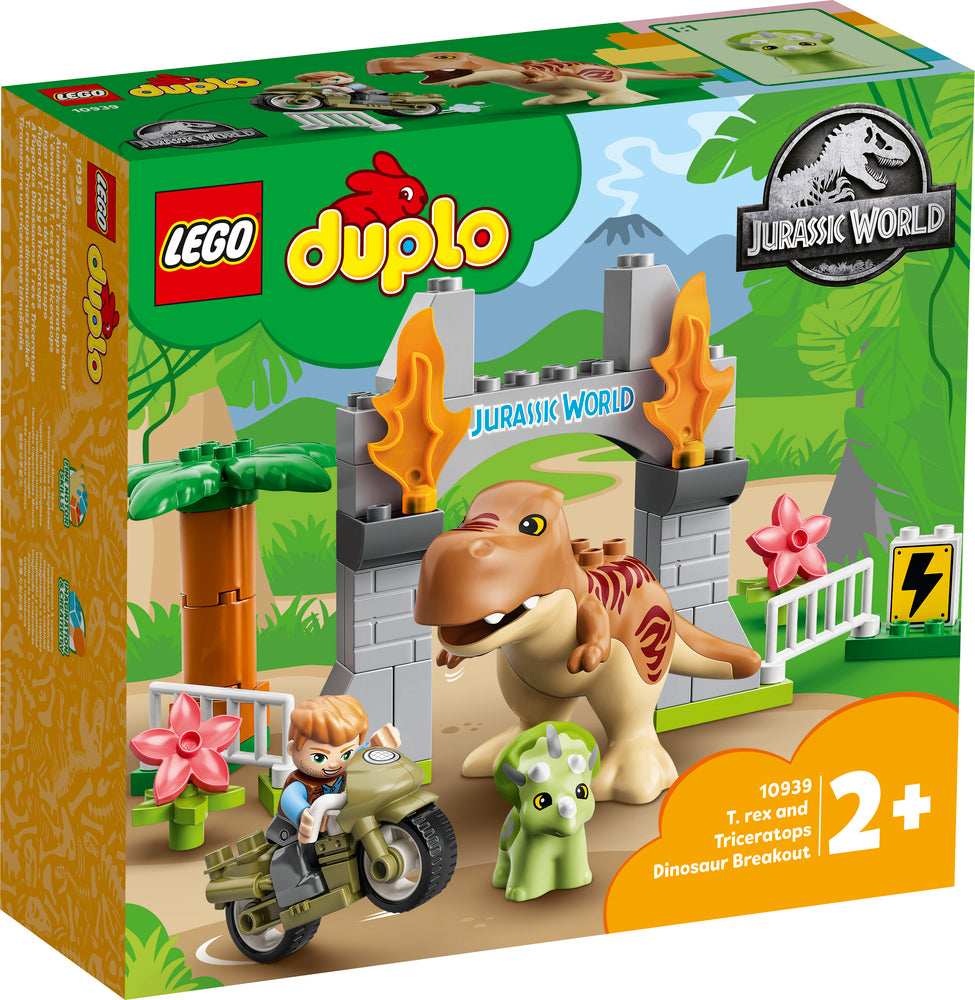 10939 LEGO DUPLO T. Rex and Triceratops på dinusaurflugt