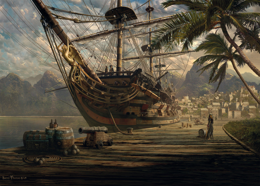 Puslespil Ship at ancor 1000 brikker