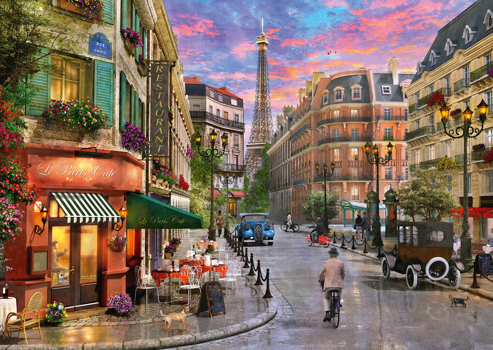 Puslespil Street to the Eiffel Tower 1000 brikker