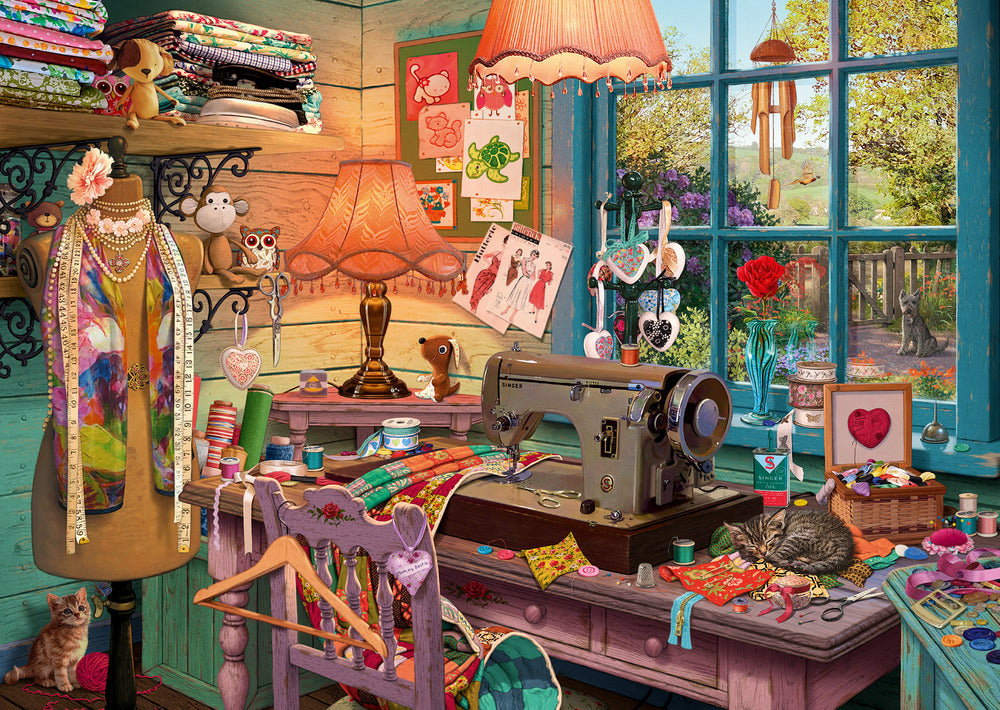 Puslespil In the sewing room 1000 brikker