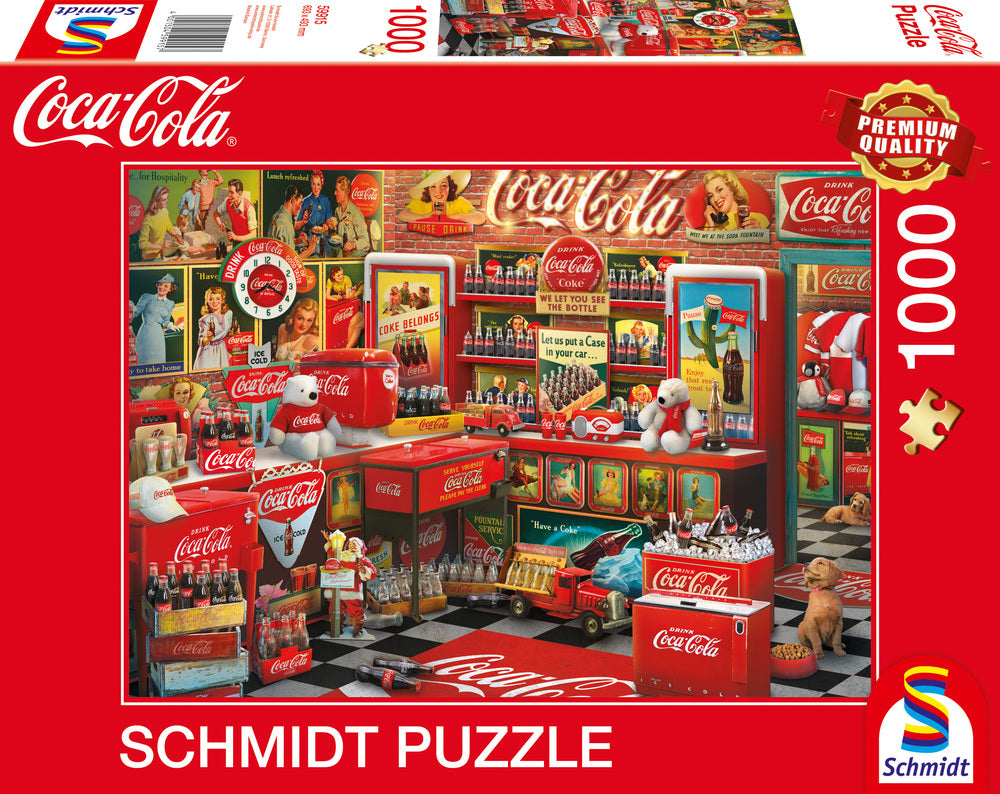 Puslespil Coca Cola Nostalgia shop 1000 brikker
