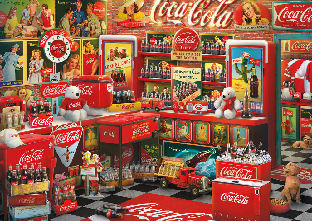 Puslespil Coca Cola Nostalgia shop 1000 brikker