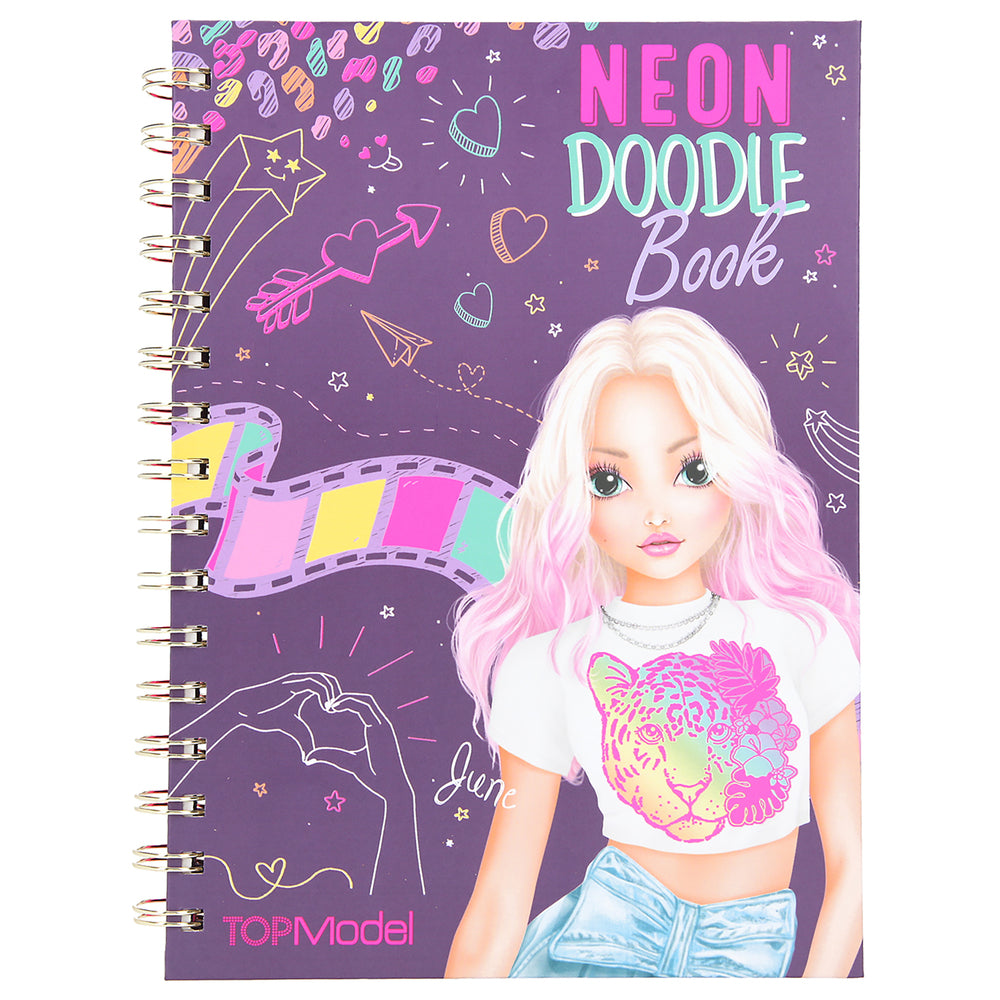 TOPModel Doodle bog med 3 neon gelpenne
