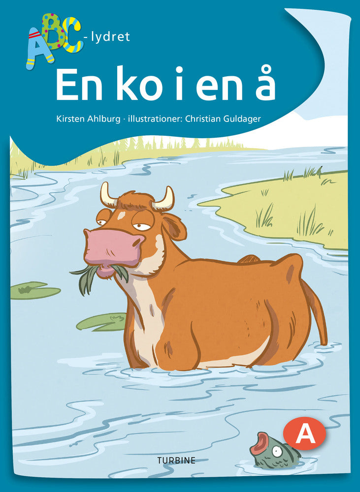 En ko i en å