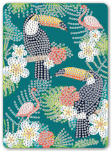 Diamond Art Pelikaner/blomster 13 x 18 cm