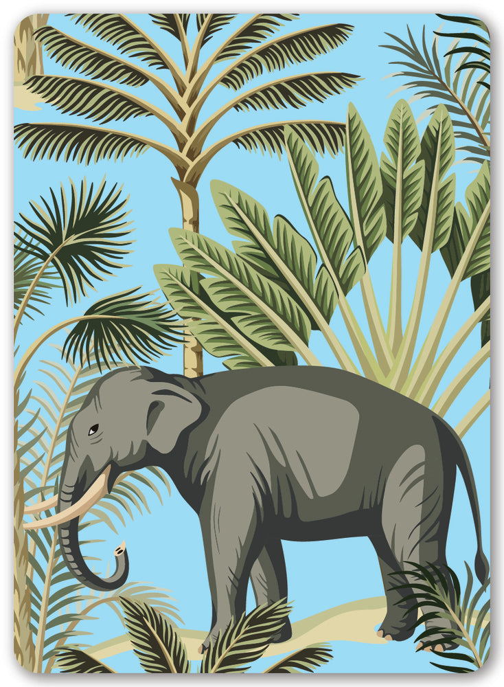 Diamond Art Elefant/træer 13 x 18 cm