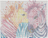Diamond Art Zebraer Watercolor 40 x 50 cm