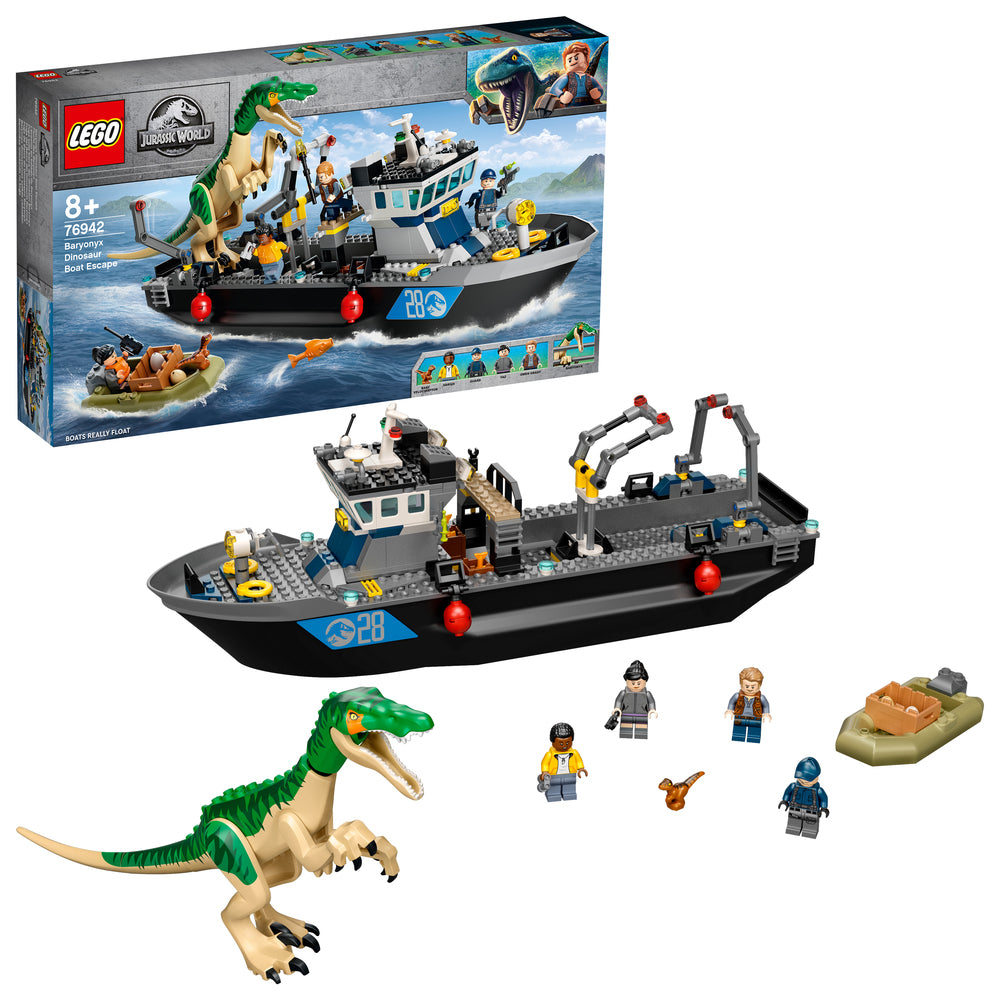 76942 LEGO Jurassic World Baryonyx-dinosaurflugt i båd