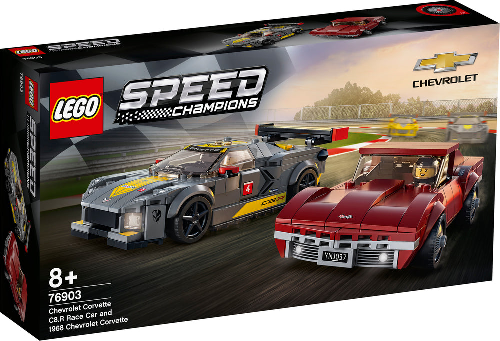 76903 LEGO Speed Champions Chevrolet Corvette C8.R-racerbil og 1968 Chevrolet Corvette