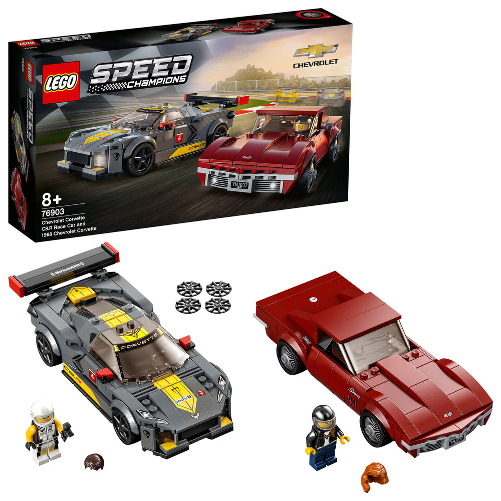 76903 LEGO Speed Champions Chevrolet Corvette C8.R-racerbil og 1968 Chevrolet Corvette