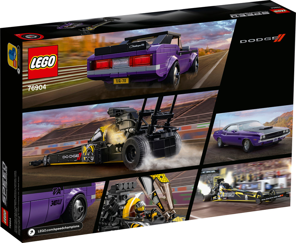 76904 LEGO Speed Champions Mopar Dodge//SRT Top Fuel-dragster og 1970 Dodge Challenger T/A