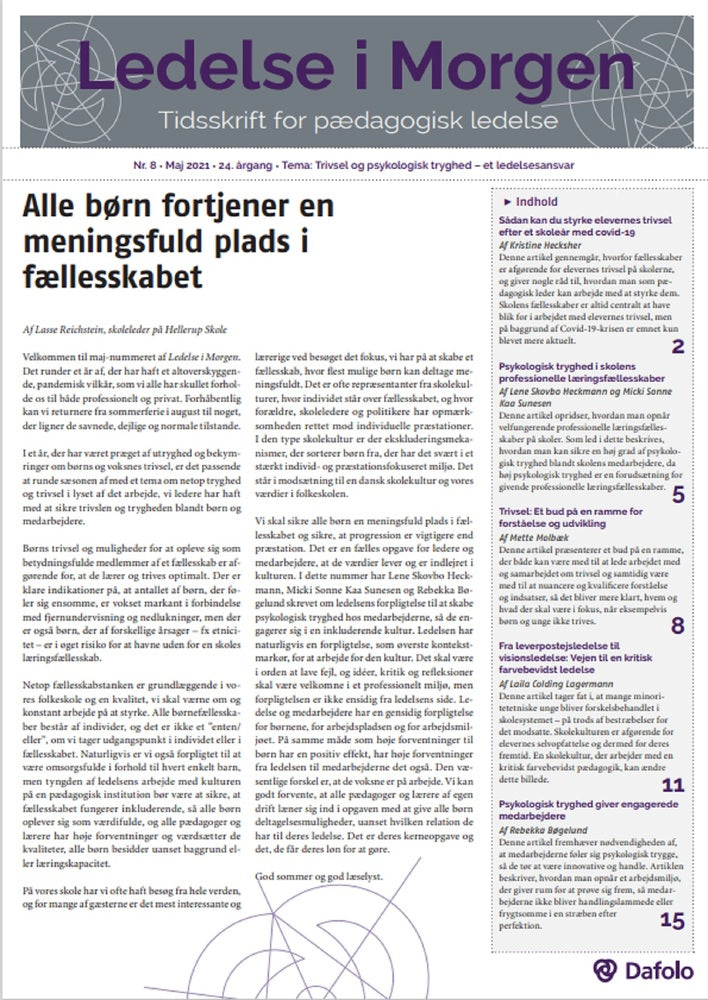 Ledelse i Morgen, Nr. 8 Maj 2021