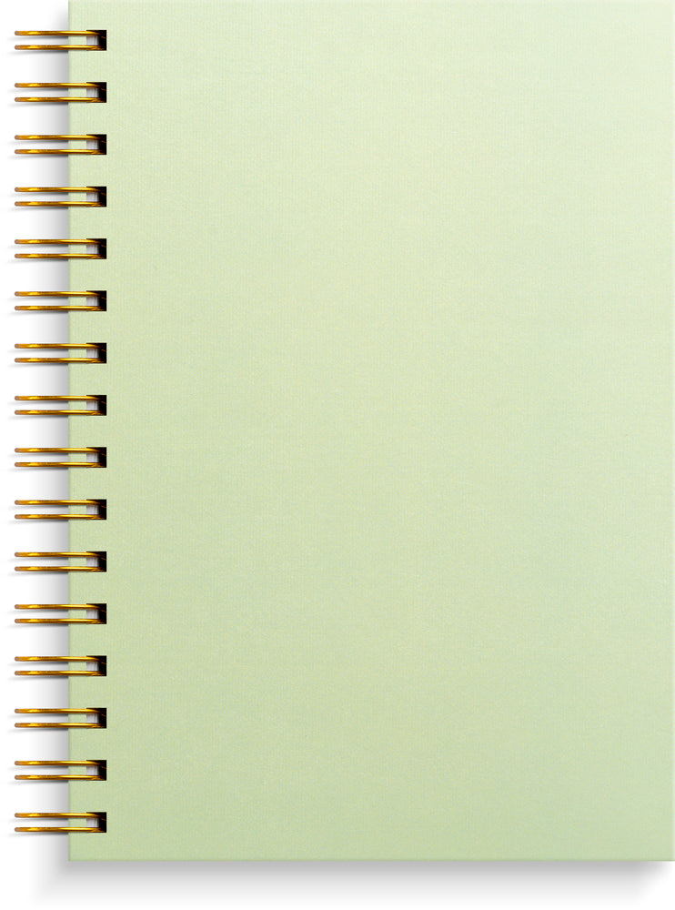 Notesbog A5 green pattern 150 linjeret sider