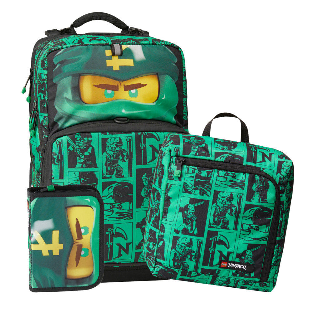 Skoletaske LEGO® Mortensen Maxi Plus Ninjago Grøn 3 dele 23L
