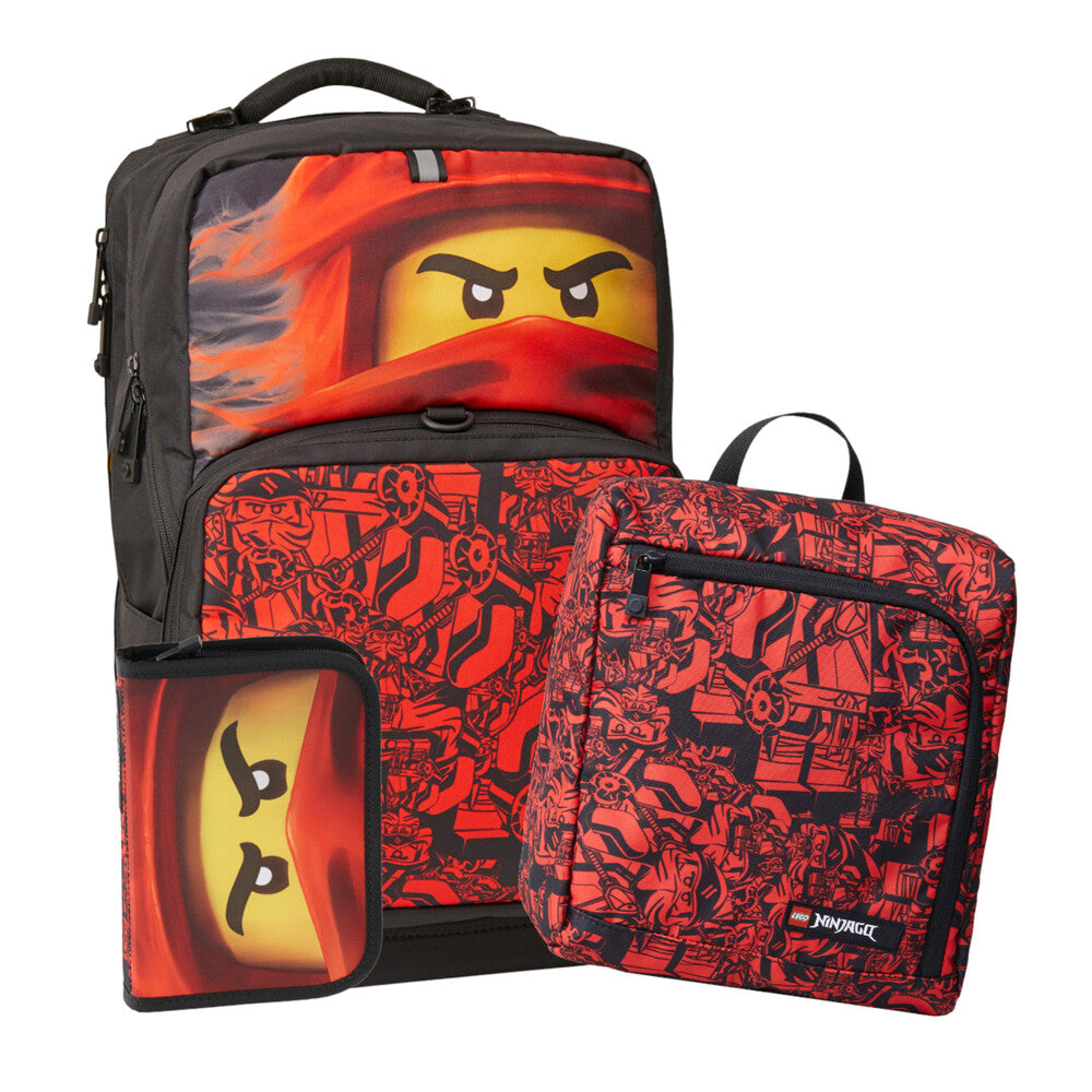 Skoletaske LEGO® Mortensen Maxi Plus Ninjago Rød 3 dele 23L