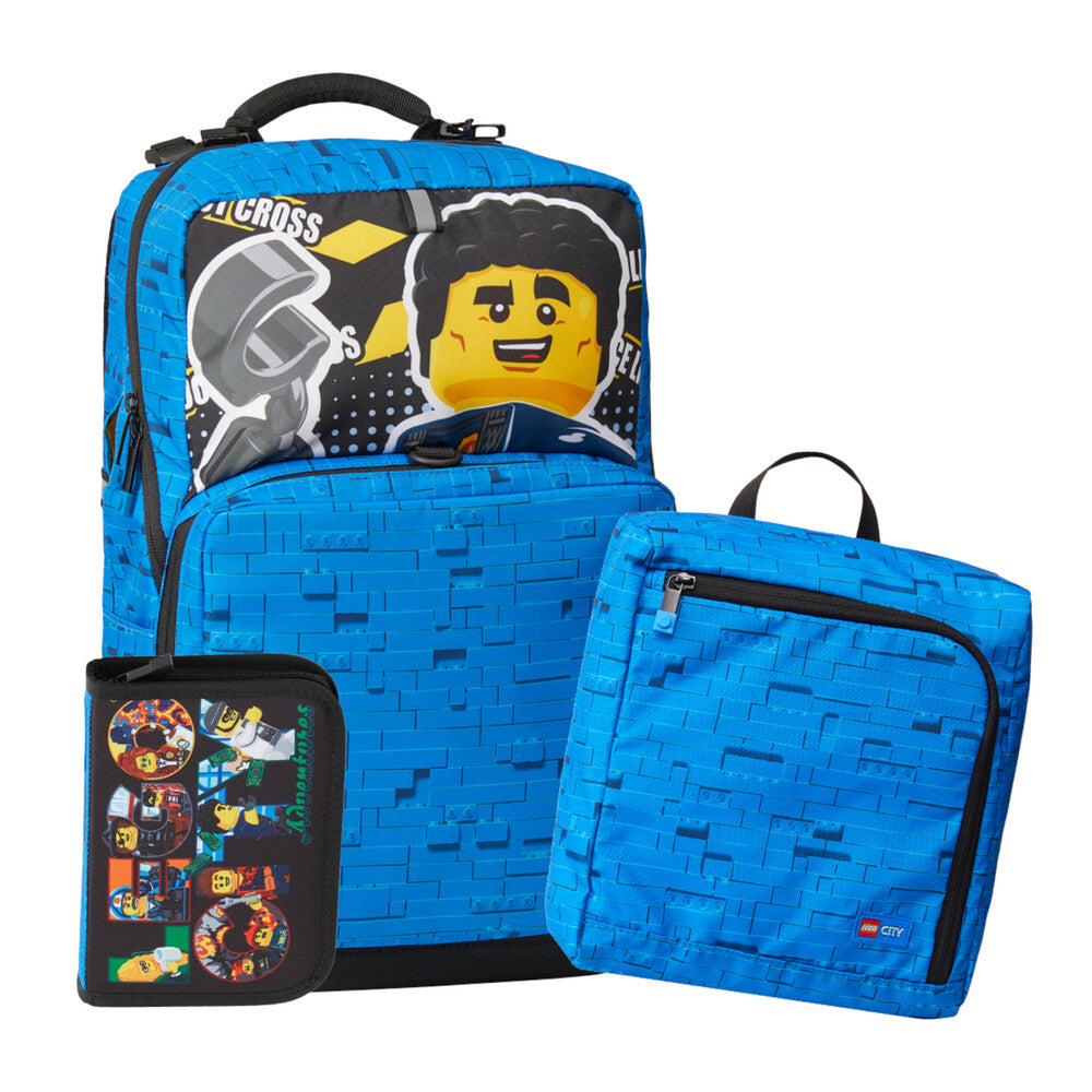 LEGO® CITY skoletaske inkl. gymnastik taske, Johansen Optimo Plus