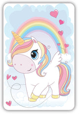 Diamond Art unicorn/regnbue 10 x 15 cm