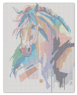 Diamond Art hest farverig 40 x 50 cm