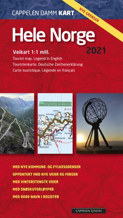 Hele Norge 2021 : veikart = tourist map = Touristenkarte = carte touristique
