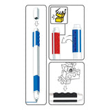 LEGO gelpens, 3 stk. rød, blå og sort i box