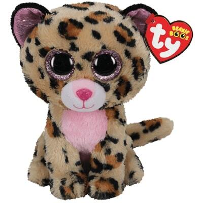 Ty Beanie Boos Livvie brun/lyserød leopard 23 cm