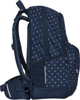 Skoletaske Beckmann mellemtrin sport jr Blue hearts 30 liter