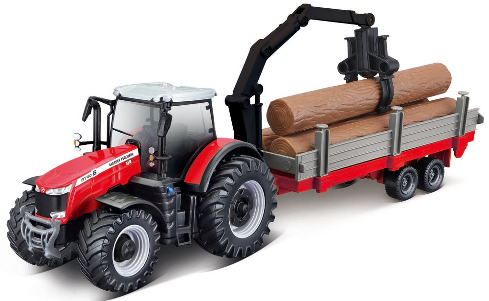 Massey Ferguson 8740S traktor med træløfter 10 cm