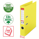 Brevordner Esselte No1 pap CO² neutral A4 50 mm ryg Gul