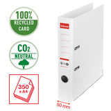 Brevordner Esselte No1 pap CO² neutral A4 50 mm ryg Hvid