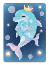 Diamond Art Delfiner krone/baby 13 x 18 cm