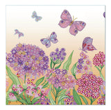 Diamond Art MIX Blomster m/sommerfugle lærred 40 x 40 cm