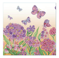 Diamond Art MIX Blomster m/sommerfugle lærred 40 x 40 cm