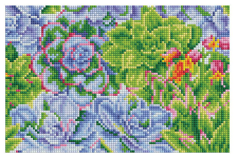 Diamond Art Sukkulenter lærred 20 x 30 cm