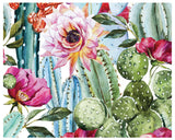 Diamond Art Kaktus m/blomster lærred 40 x 50 cm