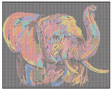 Diamond Art elefant Grafisk lærred 40 x 50 cm