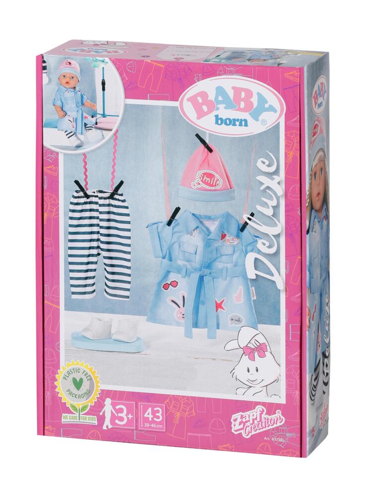 BABY Born Deluxe Jeanskjole 43 cm