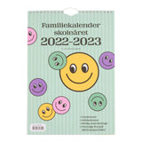 Skolefamiliekalender 2022/23 i  A4 med smiley design