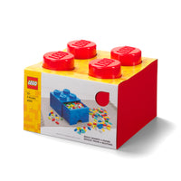 LEGO opbevaringskasse med skuffe 4 rød