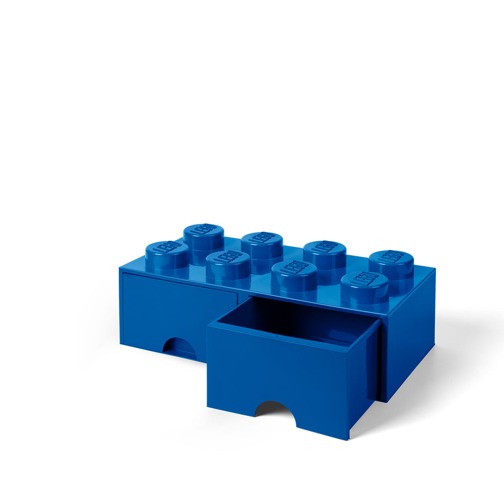 LEGO opbevaringskasse med skuffe 8 blå