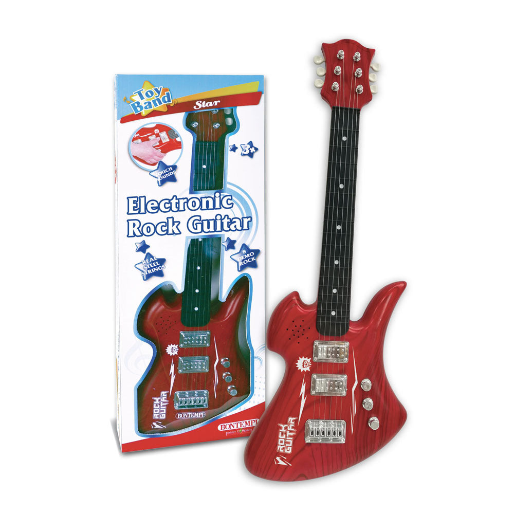 El-guitar med metal strenge