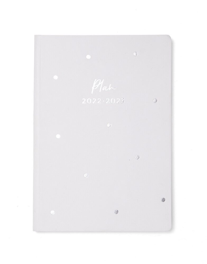 Studiekalender Letts 22/23 DOTS A5 UGE Silver grey