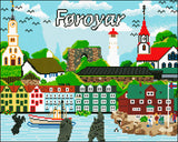 Diamond art lærred føroyar  40 x 50 cm